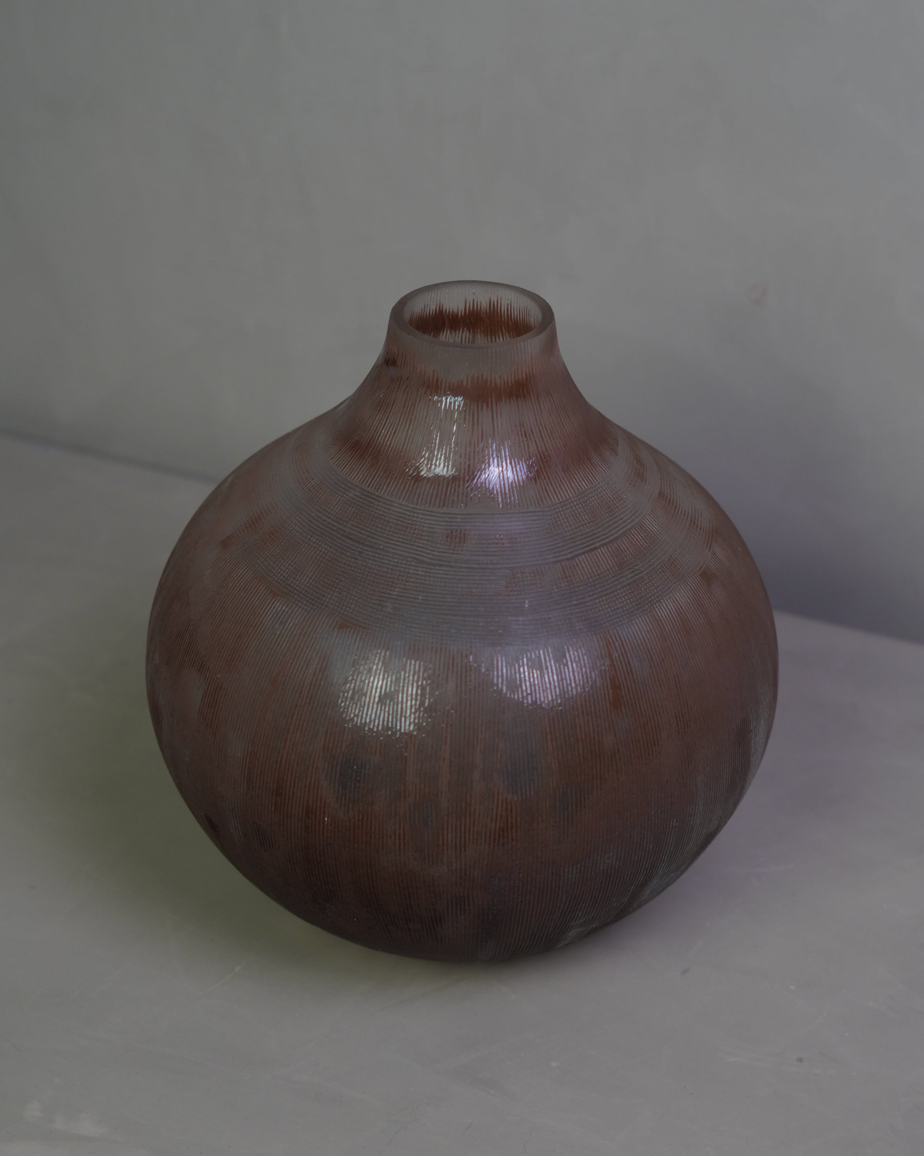 Hallow Glass Vase - Brown