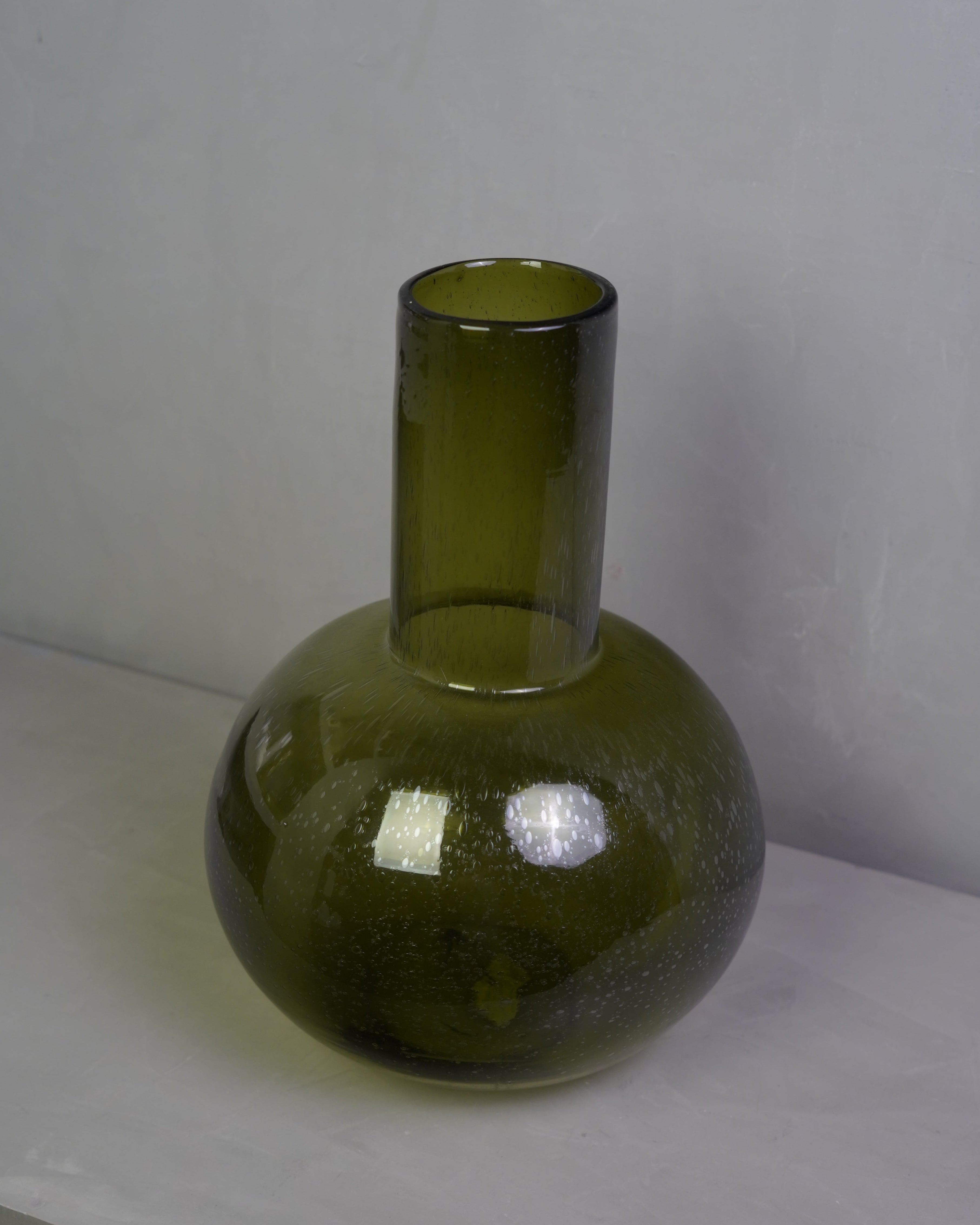 Solan Glass Vase L - Green