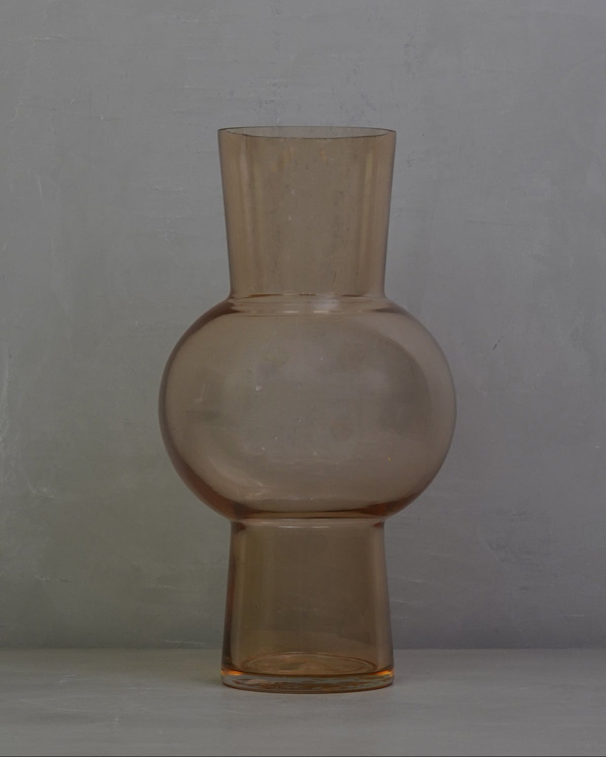 Glass Flower Vase M - Peach