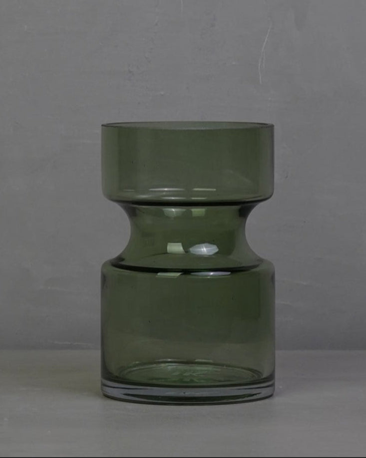 Flower vase glass M - Green