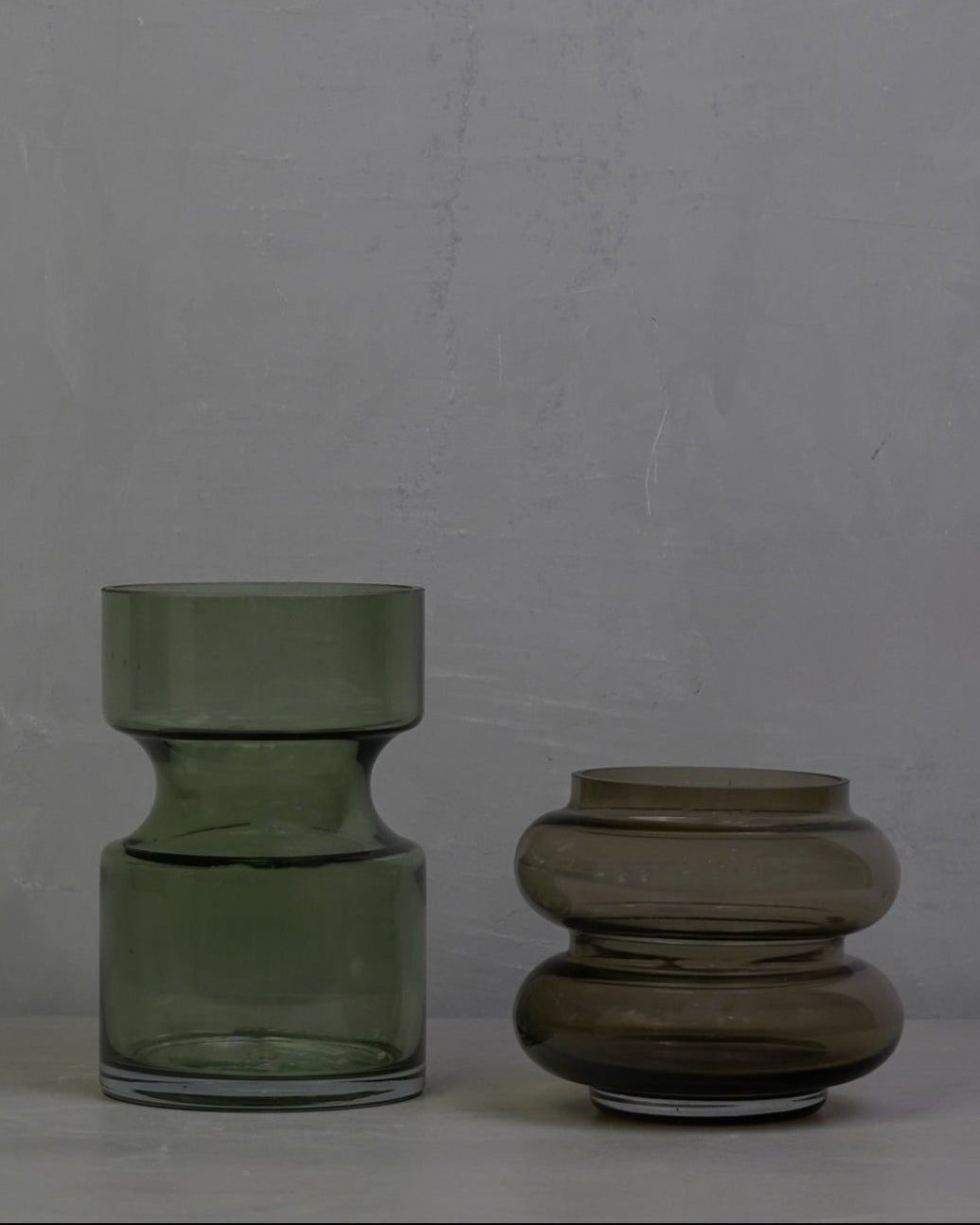 Flower vase glass M - Green