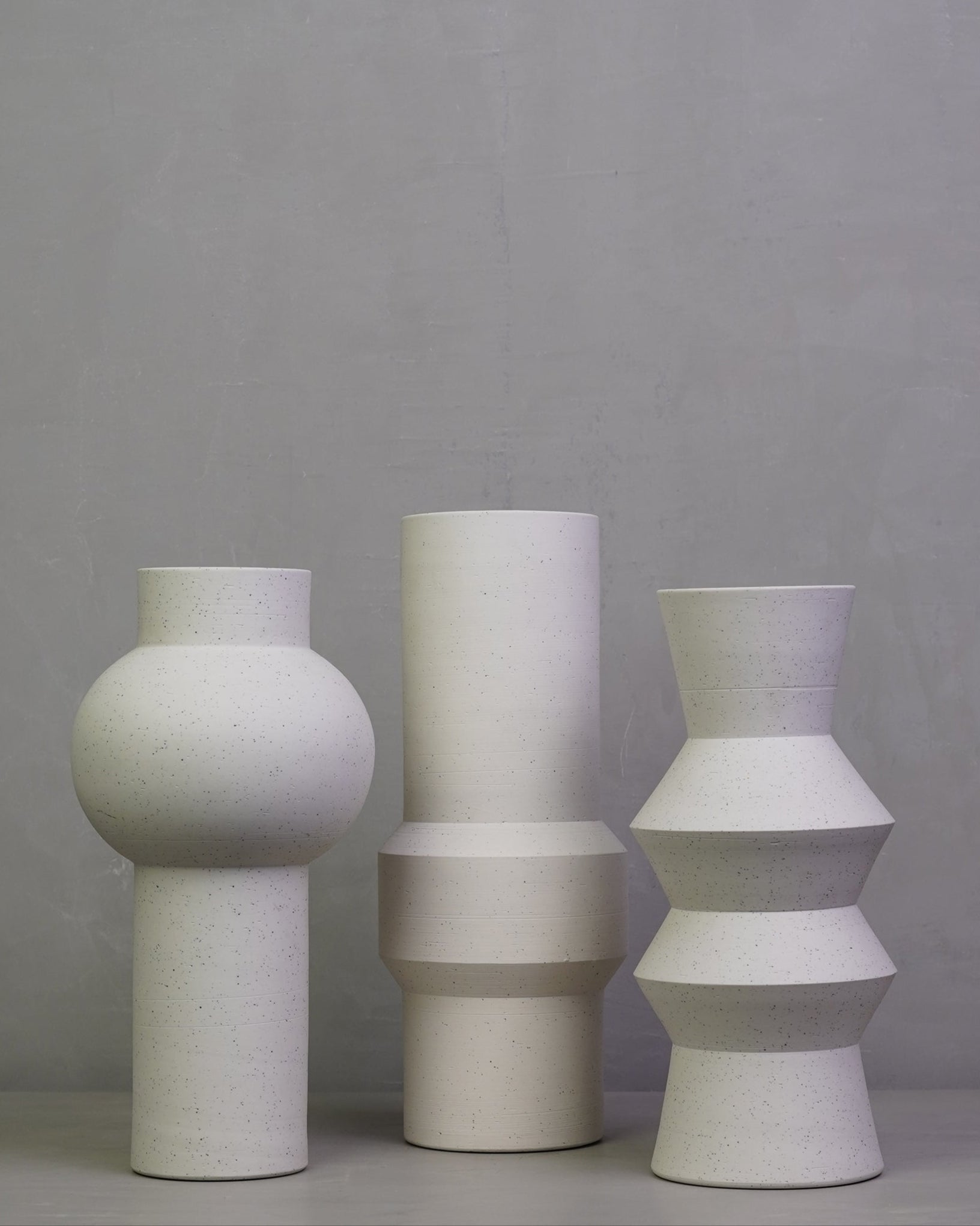 Speckled Clay Vase Angular