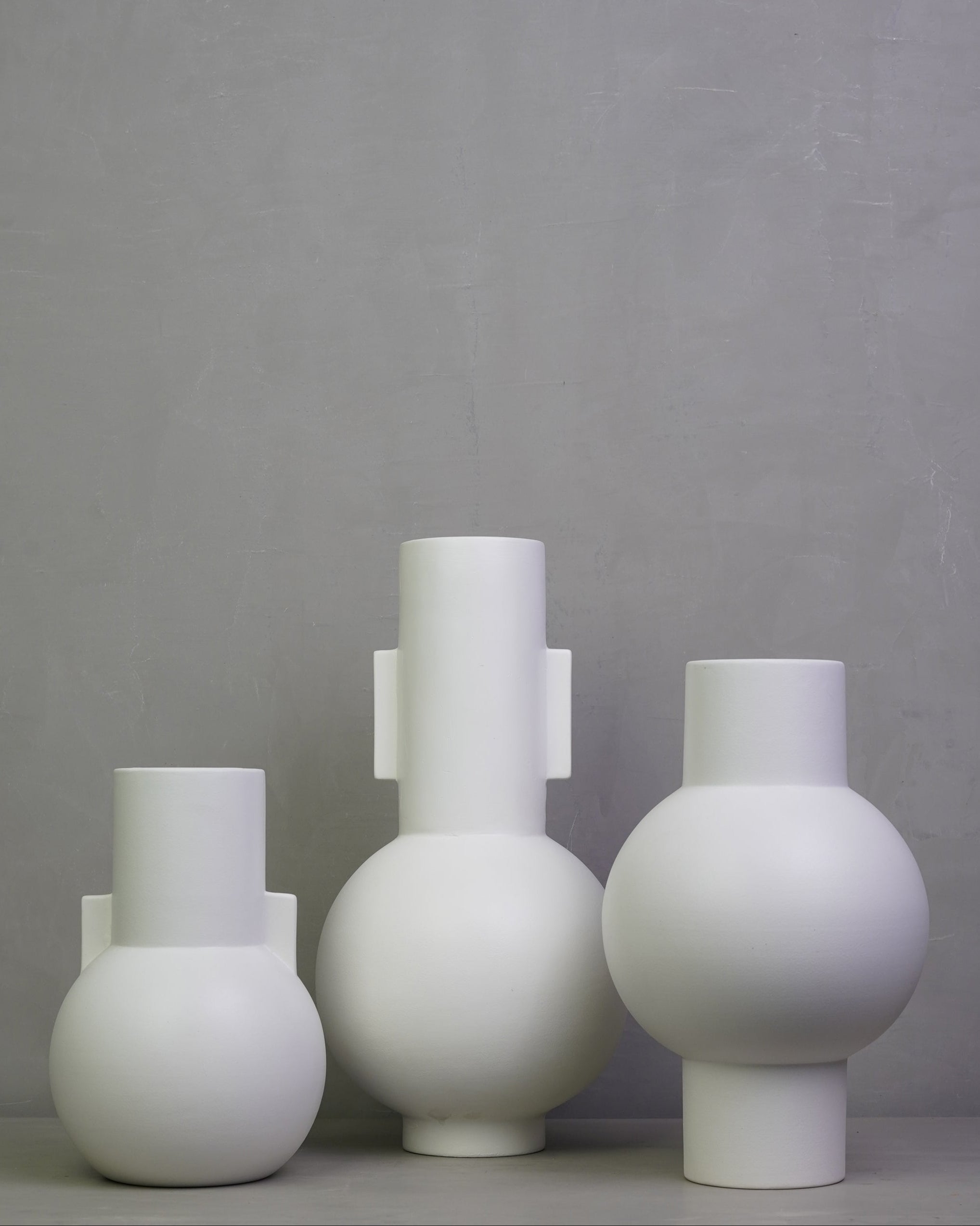 Matt White Vase Short