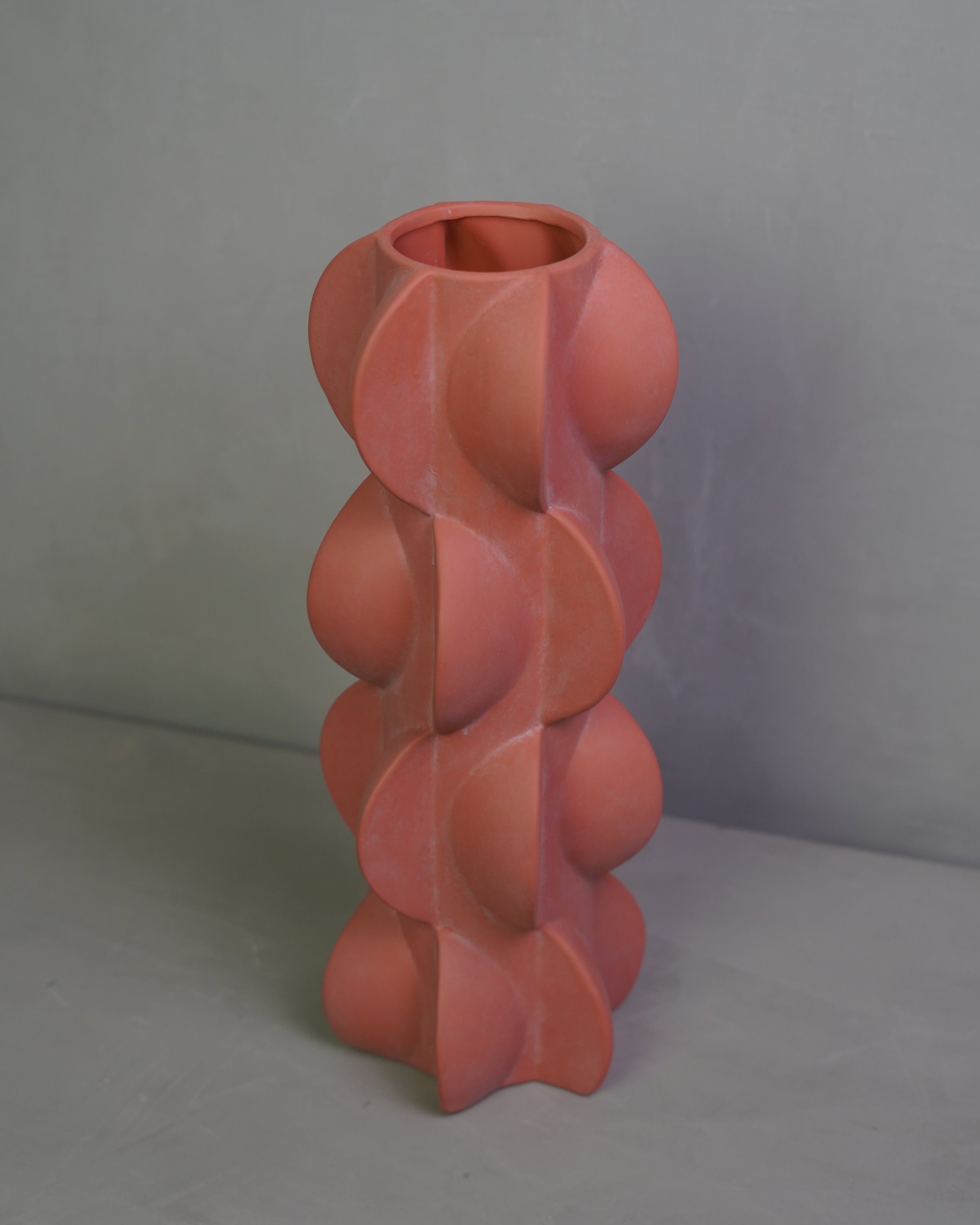 Goglet matte finish ceramic vase - Brown