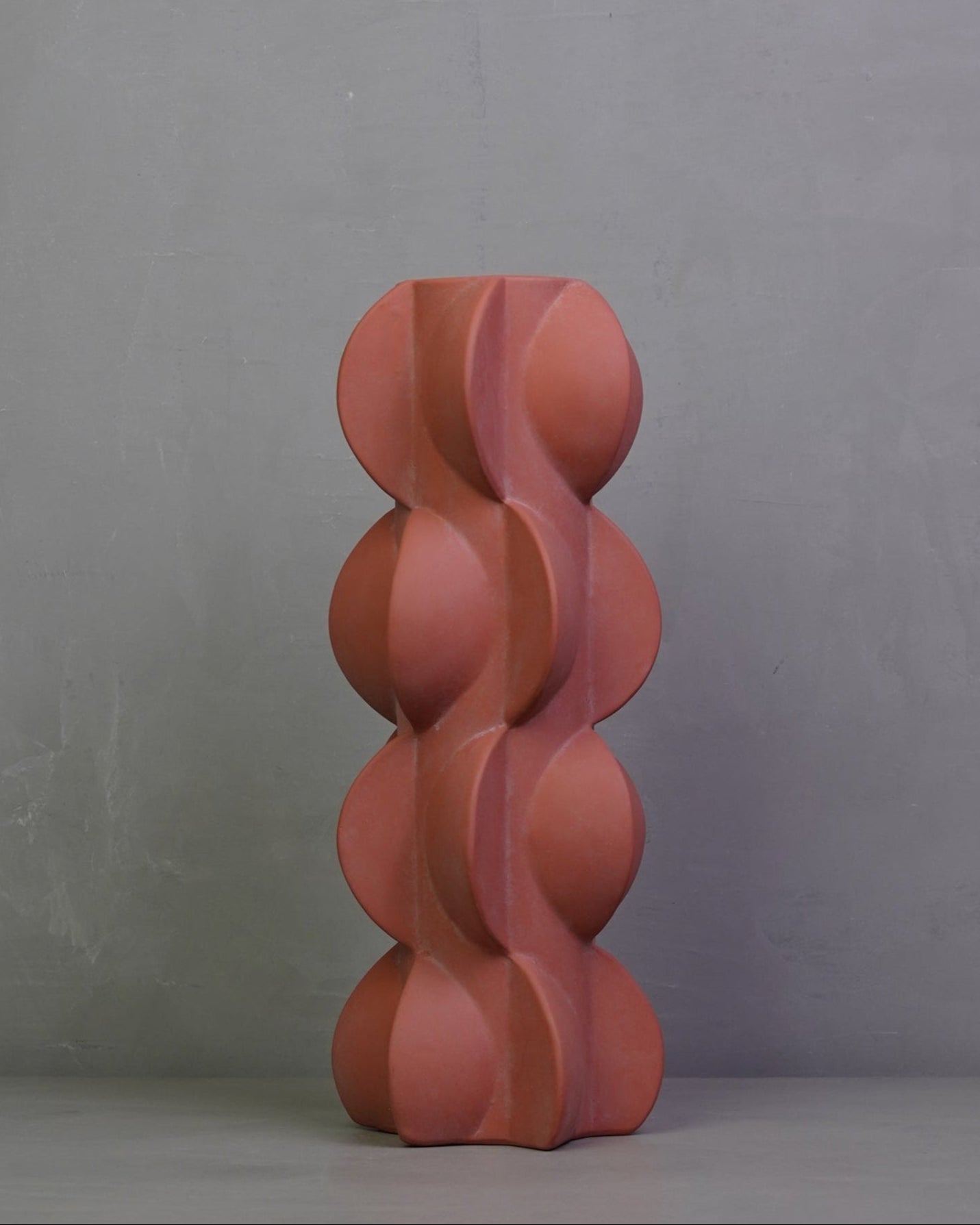 Goglet matte finish ceramic vase - Brown