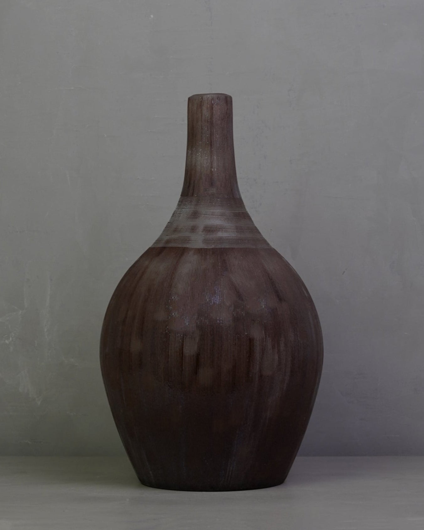 Hallow Glass Vase Tall 2 - Brown