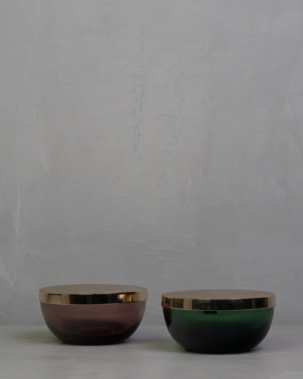 Tota Jar Small Rounded Box with Lid - Rose/Brass